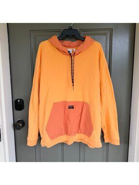 Adidas Originals R.Y.V. Utility Hoodie Hazy Orange Colorblock Size XL
